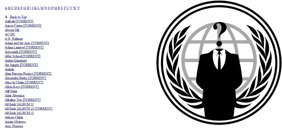 NO SE DETIENE. Anonymous continuará sus ataques por el cierre de Megaupload. CAPTURA DE PANTALLA