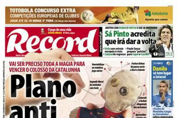 En Portugal, buscan frenar a Messi con una brujería