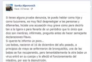 La publicación de la hija de Alperovich sobre Morena causa polémica