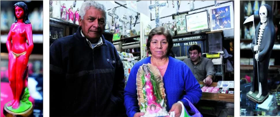 A LA MEXICANA. Después de años de devoción, Antonio Solar y Margarita Coronel pudieron comprarse la imagen de la Virgen de Guadalupe. 