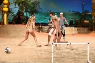 Bailando por un Sueño: Tinelli derrotó a los hermanos Caniggia en el fútbol de playa