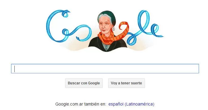 HOMENAJE. Así luce la portada de Google Argentina. CAPTURA DE PANTALLA