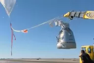 Así despegó el globo que transportó a Felix Baumgartner