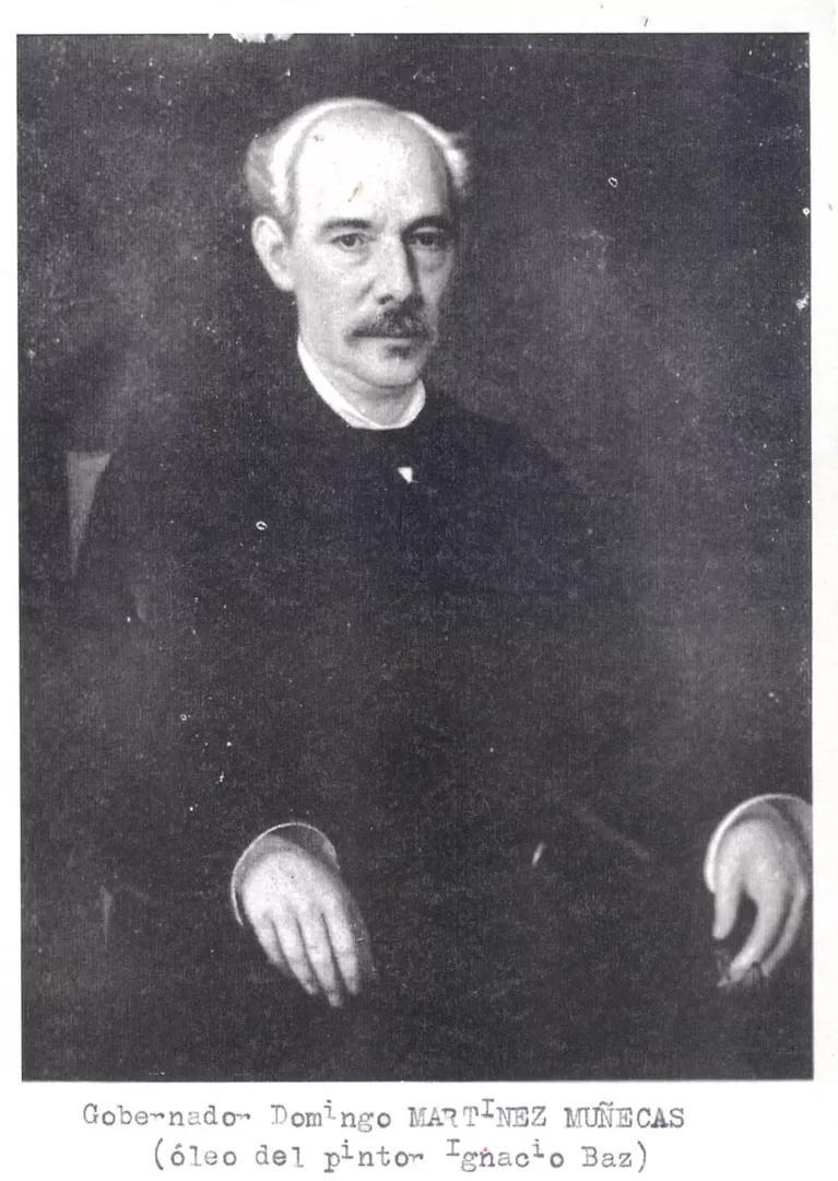 DOMINGO MARTÍNEZ MUÑECAS. El gobernador de Tucumán de 1879, en un retrato al óleo de Ignacio Baz. LA GACETA / ARCHIVO