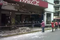 La tormenta tiró un balcón en pleno centro
