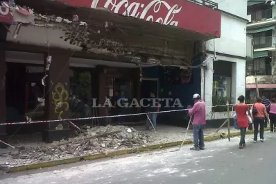 La tormenta tiró un balcón en pleno centro