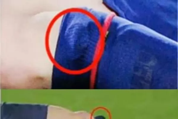 Messi jugó con un chupete en las medias