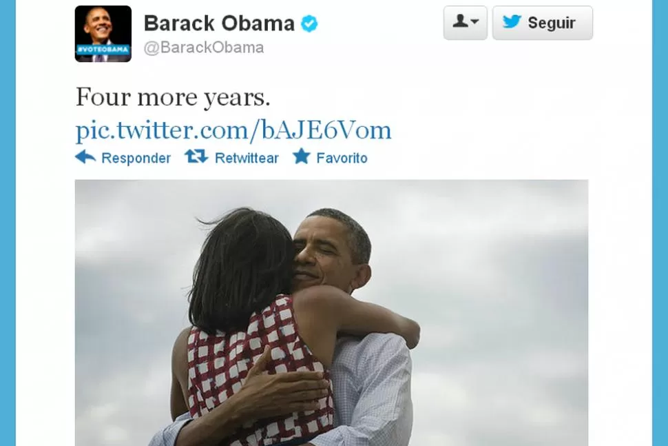 EL PODER DE LAS REDES. Obama utilizó Twitter para promocionar su propuesta política. FOTO TOMADA DE TWITTER / @BARACKOBAMA