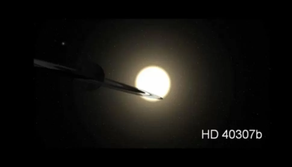 DATO REVELADOR. El planeta HD 40307 posee agua líquida, según los investigadores. IMAGEN DE VIDEO / YOUTUBE.COM
