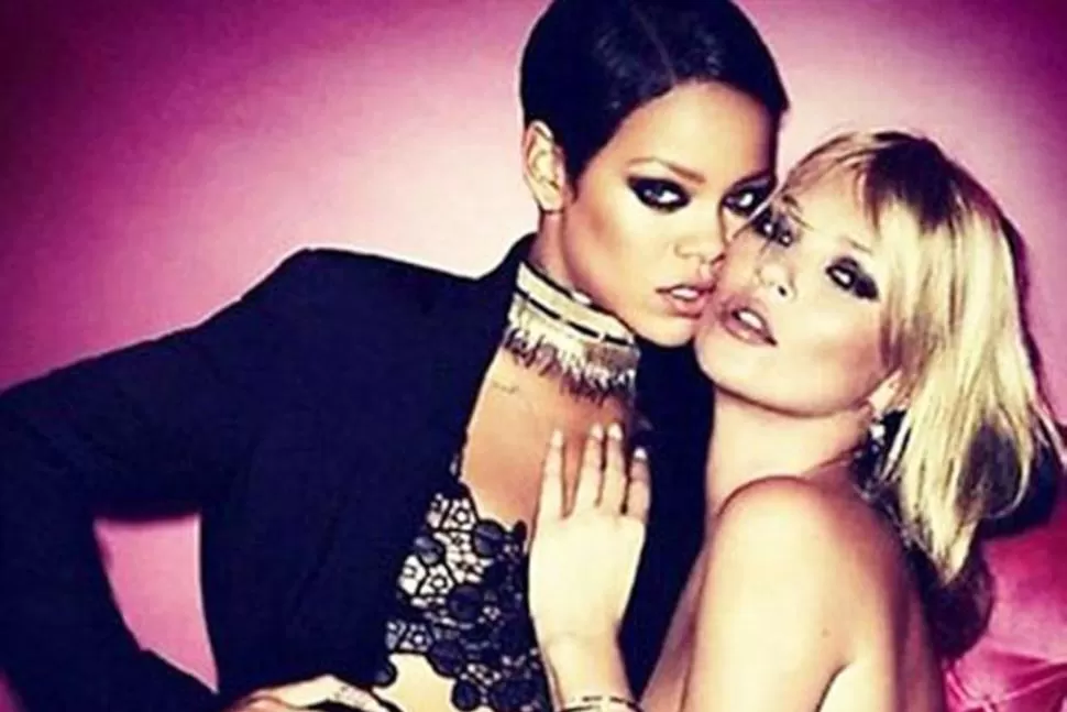 ¿CUÁL ES LA MODELO? Rihanna y Kate Moss posaron para V. FOTOS TOMADAS DE TWITTER (@RIHANNA)