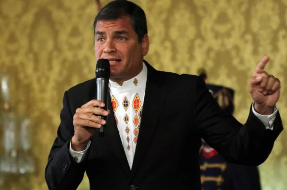 POR UN NUEVO MANDATO. Correa asumió la presidencia de Ecuador en 2007. TELAM
