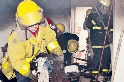 El fuego consumió la casa de un bombero, en Las Termas