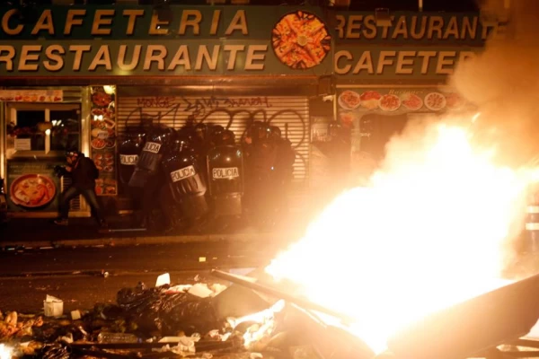 La masiva huelga española terminó con disturbios