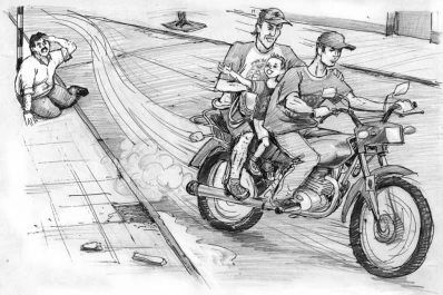 Salen a robar en moto con un niño para despejar sospechas