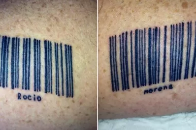 Jorge Rial se tatuó los nombres de sus dos hijas con códigos de barra