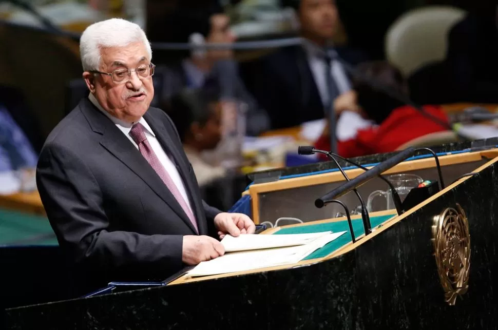 EL MOMENTO DE ACTUAR. El presidente palestino, Mahmud Abbas, pidió a la Asamblea General que emita un certificado de nacimiento para la realidad del Estado de Palestina. REUTERS