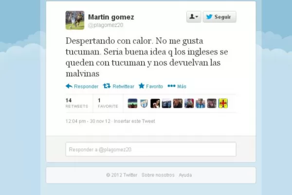 Martín Gómez pidió disculpas por su tuit sobre Tucumán: no lo dije para ofender a nadie