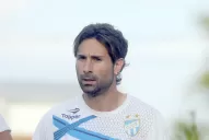 Lucchetti vio el partido desde la platea junto a su madre
