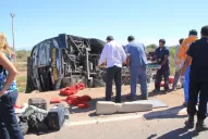 Volcó un ómnibus que había salido de Tucumán