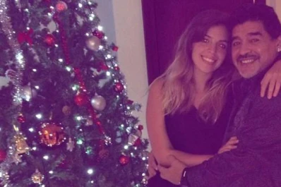 Maradona pasó la Navidad junto a Dalma