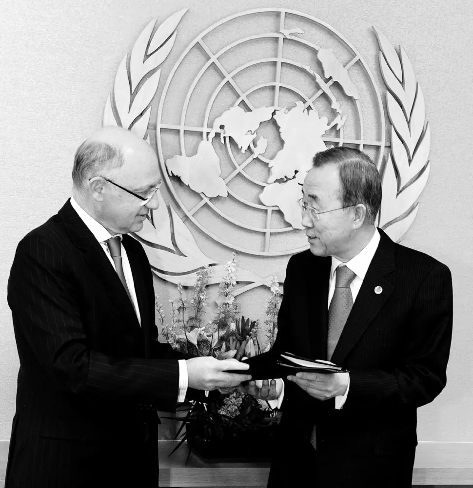 RECLAMO FORMAL. Timerman presentó a Ban Ki-Moon la denuncia porque Gran Bretaña militarizó el Atlántico Sur e ingresó armamento nuclear. DYN
