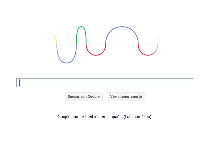 HERCIOS COLORIDOS. Google pintó la frecuencia en honor al físico alemán. CAPTURA DE PANTALLA