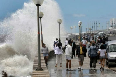 Balnearios de Mar del Plata, destruidos por el temporal