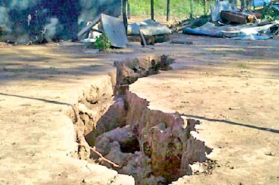 Una enorme grieta conmueve a Santiago del Estero