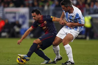 Barcelona cerró la primera rueda de la Liga española con una victoria sobre Málaga