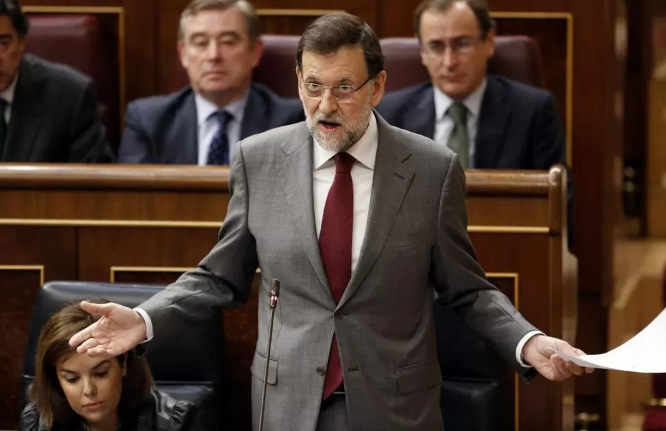 SIN RESPUESTAS. La intervención de Rajoy se centró en anunciar que va a presentar un plan anticorrupción. REUTERS