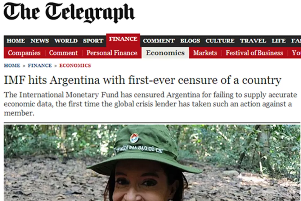 REPERCUSIONES. El diario británico The Telegraph fue uno de los tantos medios que habló sobre la noticia. FOTO TOMADA DE TELEGRAPH.CO.UK