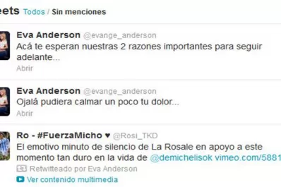 Los emotivos tuits de Evangelina Anderson a Martín Demichelis