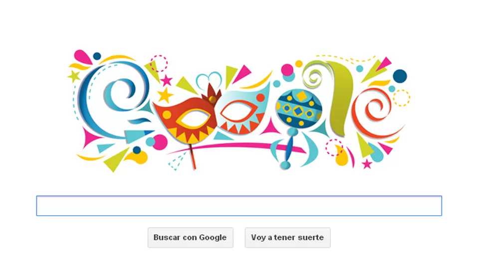 FIESTA. Google recuerda la milenaria celebración previa a la cuaresma y a la Semana Santa.  CAPTURA DE PANTALLA