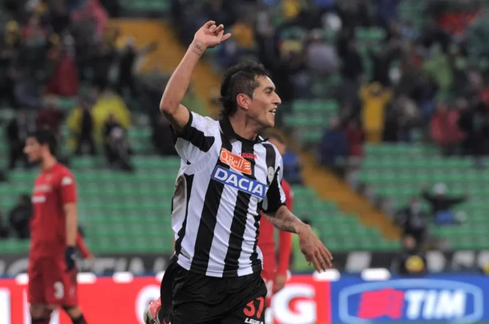 VITAL. El gol del tucumano Pereyra sirvió para alimentar la ilusión de Udinese. 