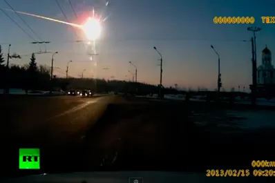 Las imágenes de la caída del meteorito en Rusia