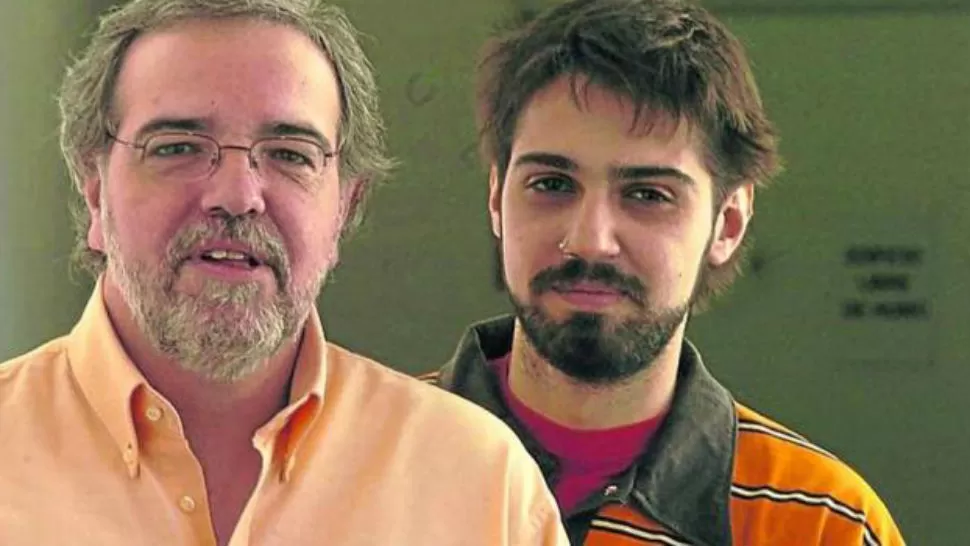 MAL MOMENTO. El periodista Eduardo Aliverti y su hijo Pablo García. LA GACETA / ARCHIVO