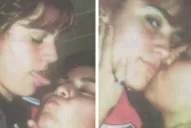 La novia de Maradona, a los besos con otra mujer