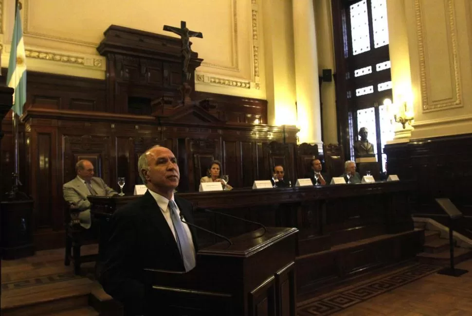 26 DE FEBRERO 2013. El presidente de la Corte, Ricardo Lorenzetti, habló en la inauguración del año judicial y avaló que los jueces paguen Ganancias. DYN