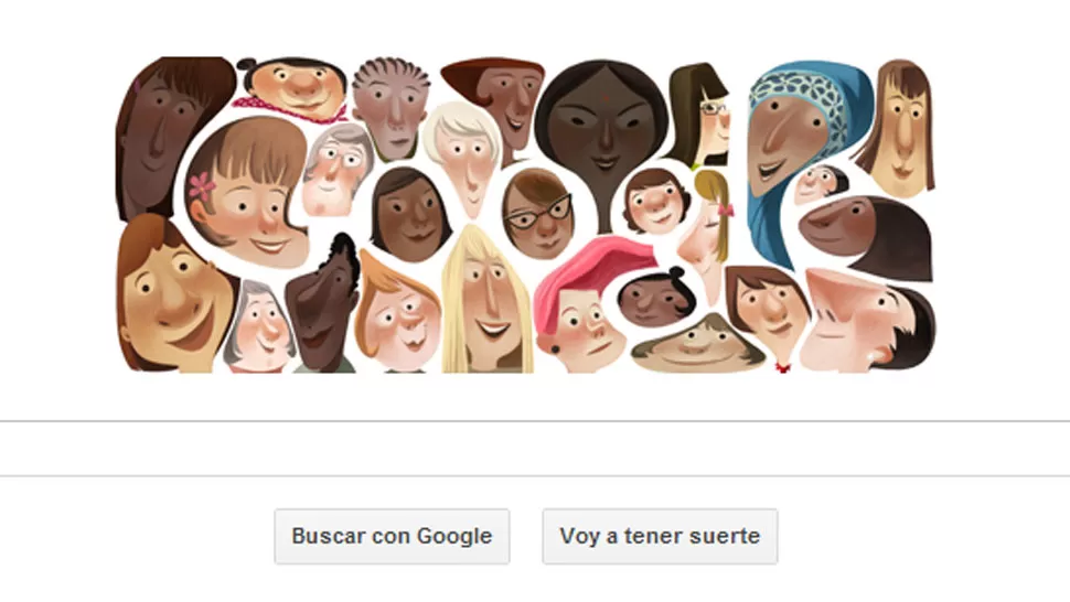HOMENAJE. Google celebra el Día Internacional de la Mujer. CAPTURA DE PANTALLA.