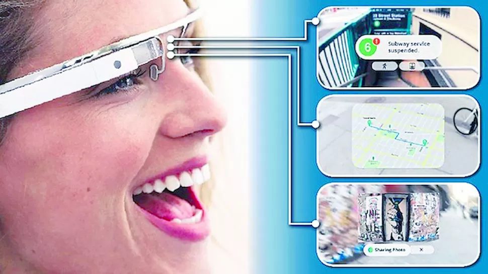 NUEVO GADGET. Glass proyecta imágenes directamente en el ojo, graba videos, tiene GPS y conexión wi-fi. EMPRESAYCULTURAONLINE.BLOGSPOT.COM