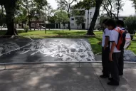 Con las clases se terminó la paz en la plaza Belgrano