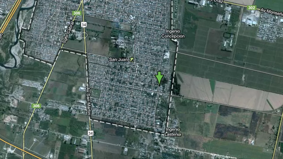 AQUI OCURRIO EL DESALOJO. El terreno estab ocupado por 12 familias. IMAGEN TOMADA DE GOOGLE MAPS