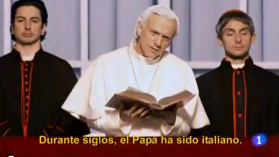 PASADO, PRESENTE. El video es de 2010, pero volvió a resurgir tras la renuncia de Benedicto XVI. CAPTURA DE VIDEO