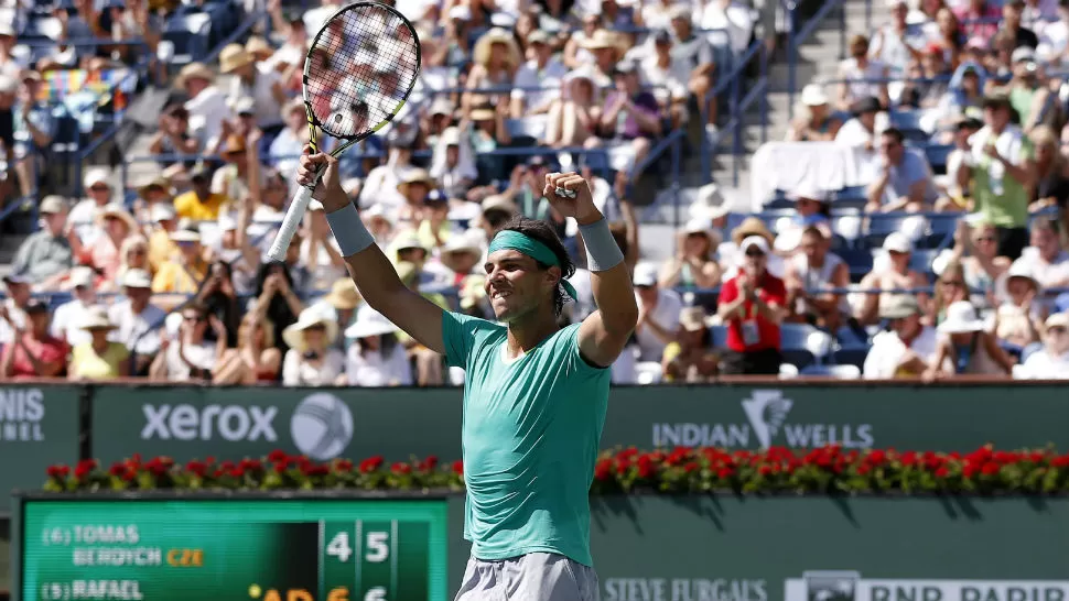 IMPARABLE. Nadal disputará su cuarta final seguida en otros tantos torneos desde el regreso a las canchas tras su lesión. REUTERS