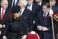 Cristina se emocionó al saludar al Papa