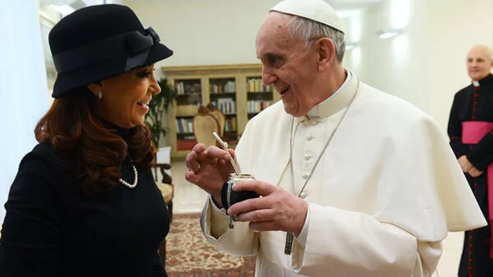 CÁLIDO Y CERCANO. Así describió Cristina Fernández el encuentro con el Papa. FOTO DE @CFKArgentina