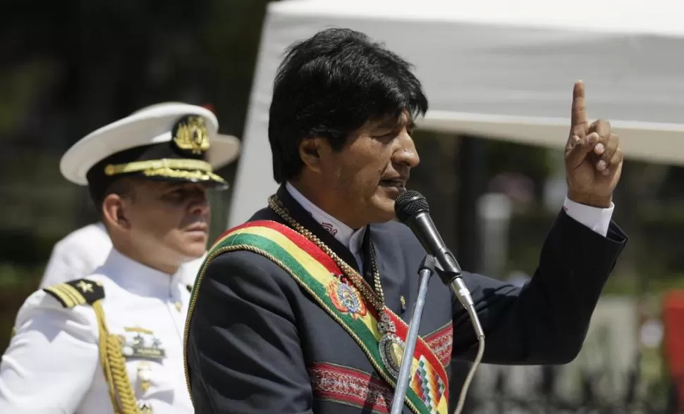 ACTO. Evo Morales, en ocasión del Día del Mar boliviano, anunció que presentará una denuncia contra Chile.  REUTERS