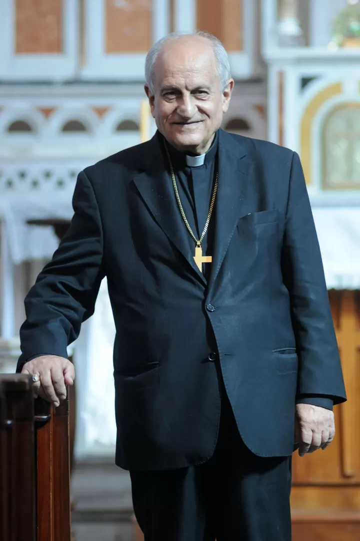 EL AMIGO DEL PAPA. Monseñor Charbel Merhi, obispo de Argentina. LA GACETA / FOTO DE INéS QUINTEROS ORIO