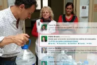 Dijo que asistía a inundados, pero estaba en Brasil