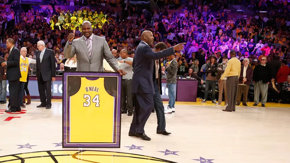INOLVIDABLE. Shaq formó parte de un equipo de los Lakers que cosechó tres títulos. REUTERS